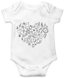 printfashion Karácsonyi szív - Baba Body - Fehér (11287104)