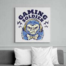 printfashion Gaming soldier - Vászonkép - Fehér (11069258)