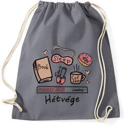 printfashion Hétvége Loading. . . - Sportzsák, Tornazsák - Grafitszürke (16426579)