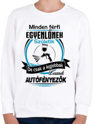 printfashion Autófényező születésnap - Gyerek pulóver - Fehér (994617)