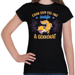 printfashion Egy fiú - Gekkó - Női póló - Fekete (10782447)