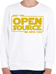 printfashion A nyílt forráskód legyen veled - Gyerek pulóver - Fehér (3920663)