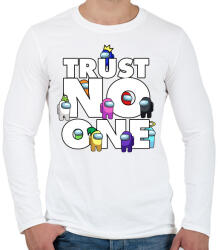 printfashion Trust NO one! - Férfi hosszú ujjú póló - Fehér (4612747)