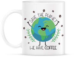 printfashion Save the planet - we have coffee - Bögre - Fehér (7323492)