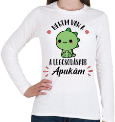 printfashion Nekem van a legcsodásabb apukám - Női hosszú ujjú póló - Fehér (13489405)