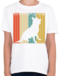 printfashion Németjuhász - Gyerek póló - Fehér (2117224)