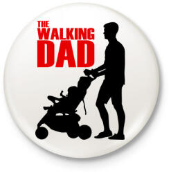 printfashion The walking dad - Kitűző, hűtőmágnes - Fehér (3087886)