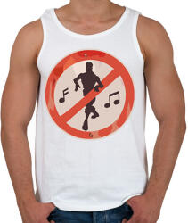 printfashion Stop Emot - Férfi atléta - Fehér (2429191)