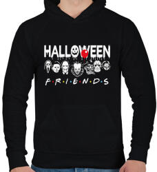 printfashion Halloween friends - Férfi kapucnis pulóver - Fekete (5554019)
