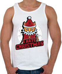 printfashion Karácsonyt utáló macska - Férfi atléta - Fehér (5605752)