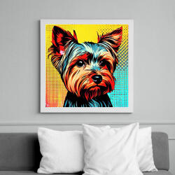 printfashion Graffiti Yorkshire terrier kutya - Vászonkép - Fehér (13379658)