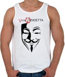 printfashion V for Vendetta - Férfi atléta - Fehér (2891462)