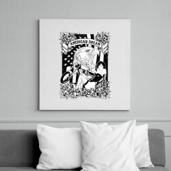 printfashion Amerikai álom - Vászonkép - Fehér (6623449)