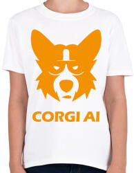printfashion CorgiAi - Gyerek póló - Fehér (14990946)