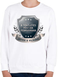 printfashion A tökéletes férfiak február - Gyerek pulóver - Fehér (6053053)