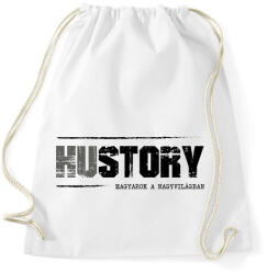 printfashion HUstory (black) - Sportzsák, Tornazsák - Fehér (7414875)
