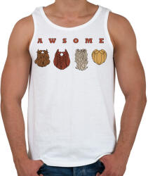 printfashion Awsome - Szakáll - Férfi atléta - Fehér (6838256)