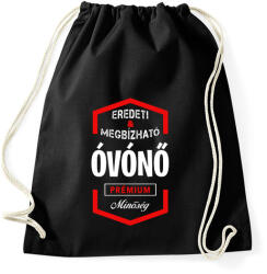 printfashion Óvónő prémium minőség - Sportzsák, Tornazsák - Fekete (1469806)