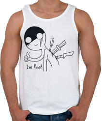 printfashion I am fine - Férfi atléta - Fehér (12070306)