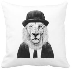 printfashion Sir lion - Párnahuzat, Díszpárnahuzat - Fehér (246501)