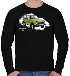 printfashion LADA NIVA - Férfi pulóver - Fekete (7040147)