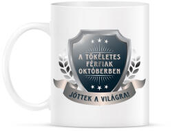 printfashion A tökéletes férfiak október - Bögre - Fehér (6055753)