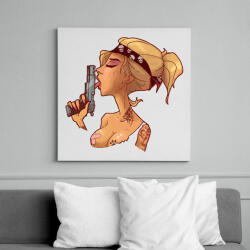 printfashion Gangsta Girl - Vászonkép - Fehér (6630795)