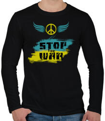 printfashion stop the war - Férfi hosszú ujjú póló - Fekete (6241704)