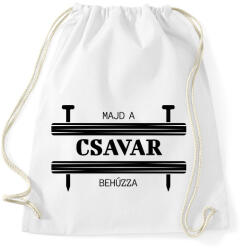 printfashion Majd a csavar behúzza - Sportzsák, Tornazsák - Fehér (6561339)