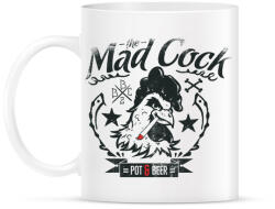 printfashion The mad cock pot & beer - Bögre - Fehér (4666401)