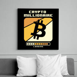 printfashion BITCOIN 4 EVER 89 - Vászonkép - Fekete (6976595)