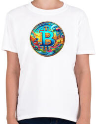 printfashion Bitcoin - Gyerek póló - Fehér (15138438)