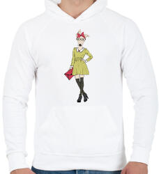 printfashion Mrs. Dog - Férfi kapucnis pulóver - Fehér (1585469)