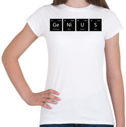 printfashion GeNiUS (periódusos rendszer) - Női póló - Fehér (11474513)