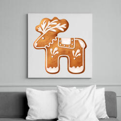 printfashion Mézeskalács szarvas - Vászonkép - Fehér (11224166)