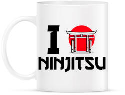 printfashion I love Ninjitsu - Bögre - Fehér (9449249)