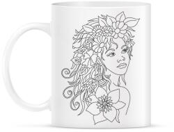 printfashion Lány - Bögre - Fehér (6017810)