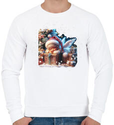 printfashion Karácsonyi angyal - Férfi pulóver - Fehér (14966275)