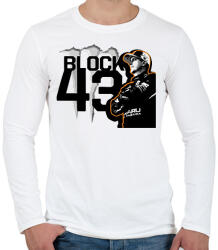 printfashion Ken Block narancs - Férfi hosszú ujjú póló - Fehér (12346158)