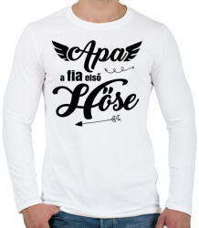 printfashion Apa, a fia elso hose 2 - Férfi hosszú ujjú póló - Fehér (5602072)