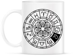 printfashion horoszkóp oroszlán fekete - Bögre - Fehér (12669945)