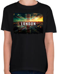 printfashion LONDON LÁTKÉP - Gyerek póló - Fekete (1670798)