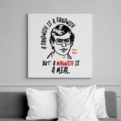 printfashion A manwich is a meal - Vászonkép - Fehér (9336135)