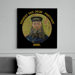 printfashion Van Gogh - Postman - Vászonkép - Fekete (9013155)