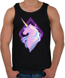 printfashion Egyszarvú neon - Férfi atléta - Fekete (995824)