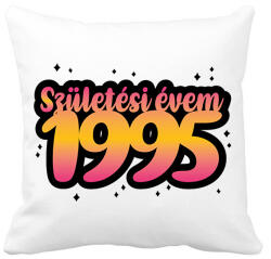 printfashion Születésem éve - Évszámmal - Párnahuzat, Díszpárnahuzat - Fehér (7152964)