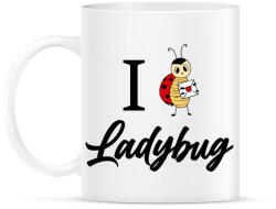 printfashion I love Ladybug - Bögre - Fehér (15957488)