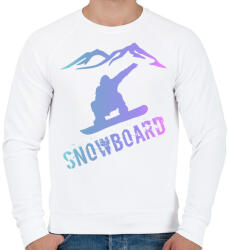 printfashion snowboard - Férfi pulóver - Fehér (4057349)