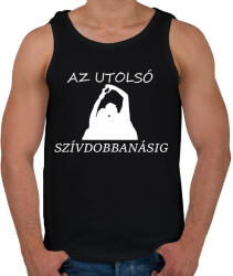 printfashion AZ UTOLSÓ SZÍVDOBBANÁSIG - Férfi atléta - Fekete (15541390)