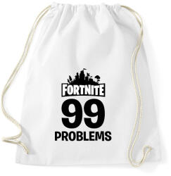 printfashion 99 Probléma - Fortnite - Sportzsák, Tornazsák - Fehér (1807289)